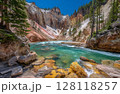 Yellowstone National Park in Wyoming, USA, is home to the Gibbon River 128118257