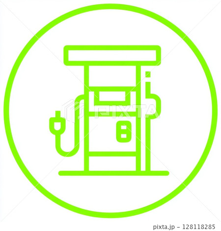 A charging station is symbolized by the iws38 IconWebsiteSimple iws, which features a green icon circle web symbol, and is referred to in German as E-Tankstelle Ladestation Zeichen in grün, with the A charging station is symbolized by the iws38 IconWebsiteSimple iws, which features a green icon circle web symbol, and is referred to in German as E-Tankstelle Ladestation Zeichen in grün, with the 128118285