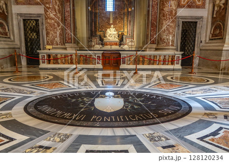 The Pieta Carrara marble sculpture by Michelangelo Buonarroti in Saint Peter's Basilica, Vatican City. May 12, 2025 The Pieta Carrara marble sculpture by Michelangelo Buonarroti in Saint Peter's Basilica, Vatican City. May 12, 2025 128120234
