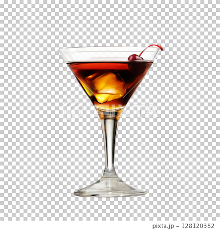 A classic Manhattan cocktail 128120382