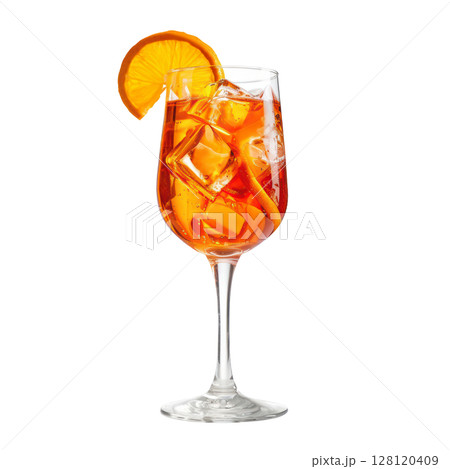 A bright orange cocktail 128120409