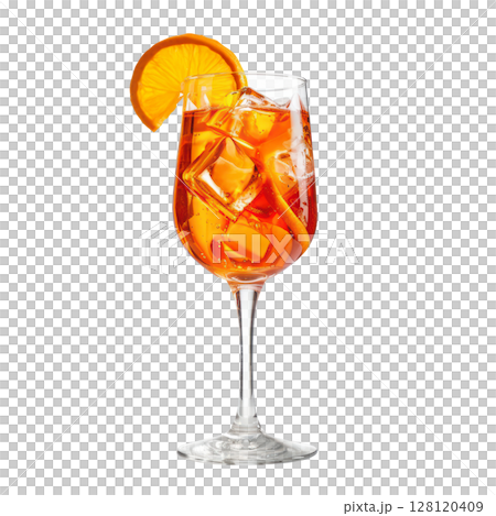 A bright orange cocktail 128120409