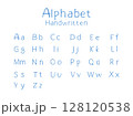 Blue Pen Handwritten Alphabet 128120538