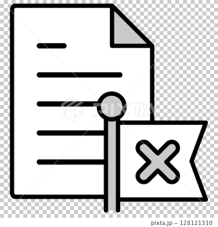 Illustration icon material: Cross file 181 Illustration icon material: Cross file 181 128121310