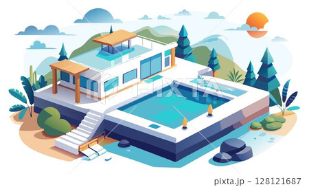 We offer a wide range of pool installation services, from in-ground pools to above-ground pools, to meet your needs and budget. 128121687