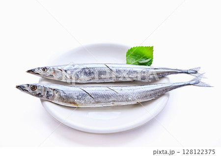 塩もみ秋刀魚 128122375