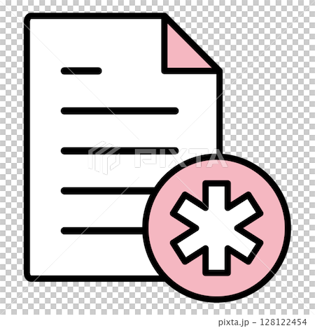 Illustration icon material: Medical file 278 128122454