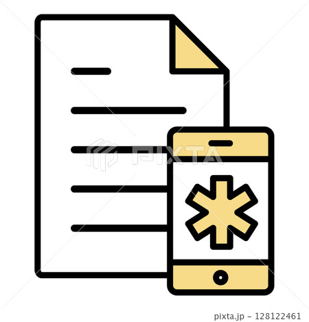イラストアイコン素材:医療ファイル285 イラストアイコン素材:医療ファイル285 128122461