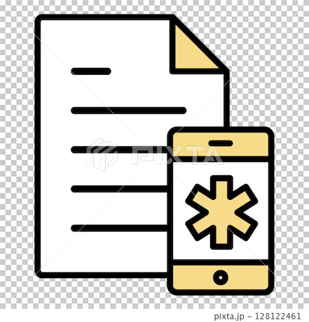 イラストアイコン素材:医療ファイル285 イラストアイコン素材:医療ファイル285 128122461