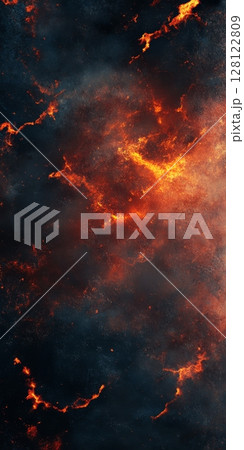 A captivating cosmic background filled with fiery colors and swirling patterns, evoking the vastness of space and energy 128122809