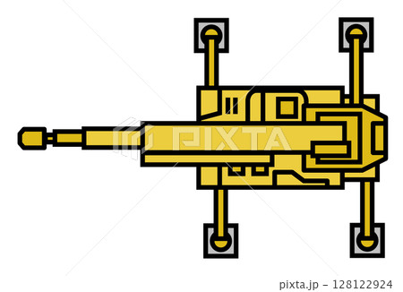 建設現場で荷物を吊上げる作業に使われる大型で特殊車両のクレーン車 128122924