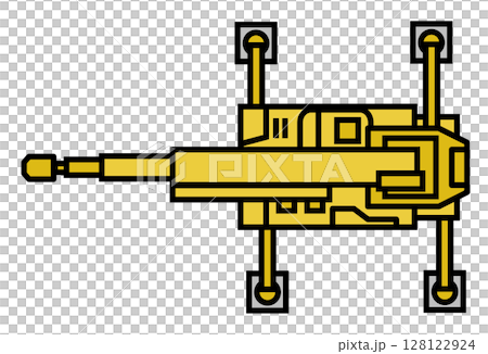 建設現場で荷物を吊上げる作業に使われる大型で特殊車両のクレーン車 128122924