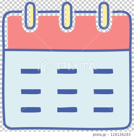 シンプルな卓上カレンダー 128126283