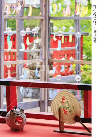 あじさい満開の東光院 風鈴祭り あじさい満開の東光院 風鈴祭り 128126412