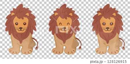 可愛的獅子插圖集 可愛的獅子插圖集 128126915