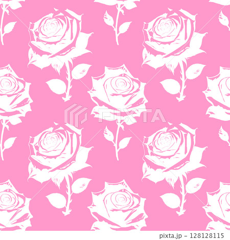 pink and white rose flowers seamless pattern, texture, design 128128115