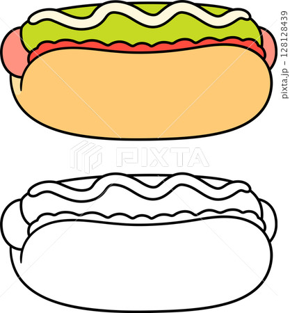 Completo hot dog vector art 128128439