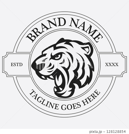 Tiger vintage logo design 128128854