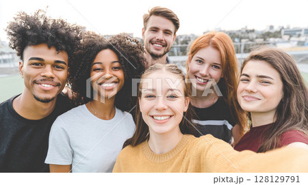 Group of Friends Smiling 128129791