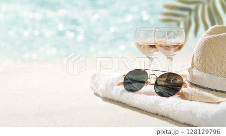 Beach Relaxation Scene 128129796