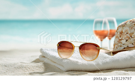 Beach Relaxation Scene 128129797