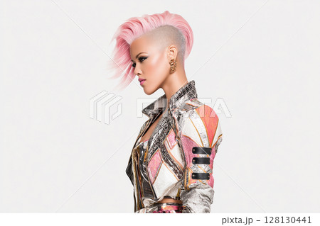 Futuristic Fashion Portrait 128130441