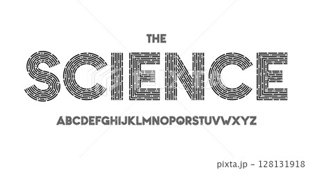 Science technology font, futuristic alphabet for scientific headline, medical digital product logo, display device typography, app UI typographic design. Modern vector typeset. Science technology font, futuristic alphabet for scientific headline, medical digital product logo, display device typography, app UI typographic design. Modern vector typeset. 128131918