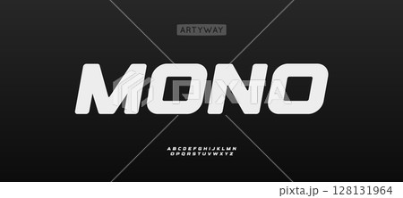 Sport Logo Font, bold geometric sans alphabet with smooth rounded letters. Speed driven display typeface for race branding, action headlines, auto gear labels, modern tee graphics. Vector typeset Sport Logo Font, bold geometric sans alphabet with smooth rounded letters. Speed driven display typeface for race branding, action headlines, auto gear labels, modern tee graphics. Vector typeset 128131964