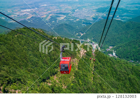 夏の御在所ロープウエイ『ゴンドラ内からの風景』 128132003