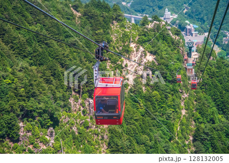夏の御在所ロープウエイ『ゴンドラ内からの風景』 128132005