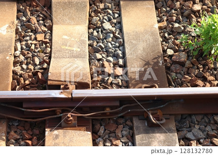 削れる線路の傷（岡山県内） 128132780