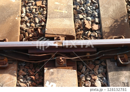 削れる線路の傷（岡山県内） 128132781