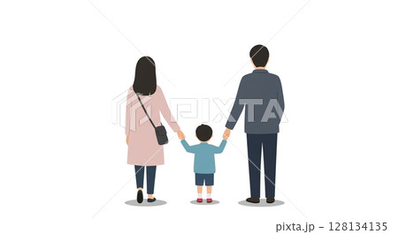 母親と手を繋ぐ子供、愛情あふれる温かい絆の瞬間 128134135