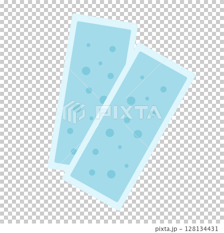 冷却シート　イラスト 128134431