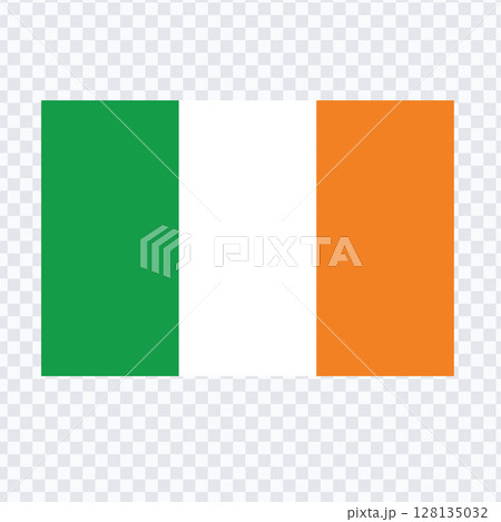 Flat ireland flag symbol.Ireland flag icon illustration 128135032