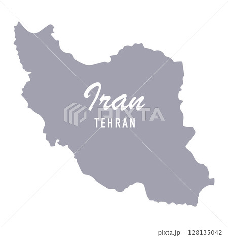 Iran map with tehran label vector illustration 128135042