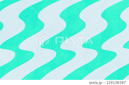 なみなみ模様(ライトグリーン×グレー) 128136397