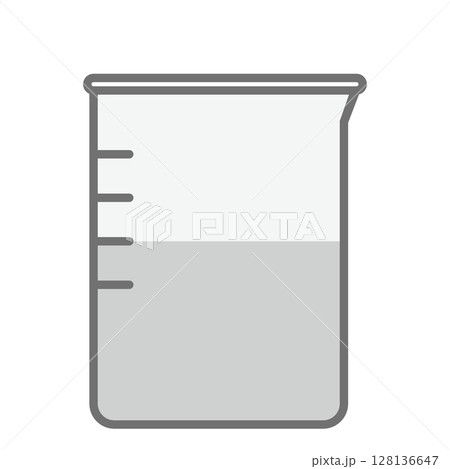 シンプルなビーカーのベクターアイコン_03 128136647