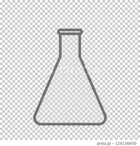 Simple Erlenmeyer flask vector icon_01 Simple Erlenmeyer flask vector icon_01 128136650