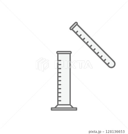 シンプルなメスシリンダーのベクターアイコン_03 シンプルなメスシリンダーのベクターアイコン_03 128136653