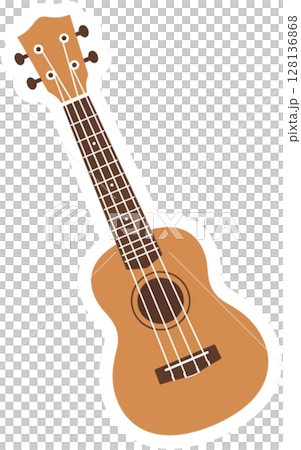 acoustic guitar on white background 128136868