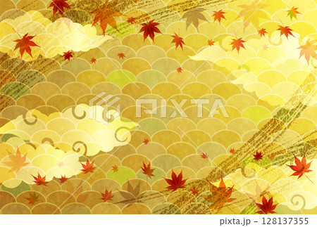 紅葉　もみじ　秋　背景	 128137355