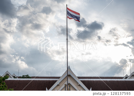 A Flag of Thailand on town hall. A Flag of Thailand on town hall. 128137593