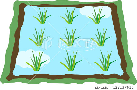 田んぼのイラスト素材 田んぼのイラスト素材 128137610