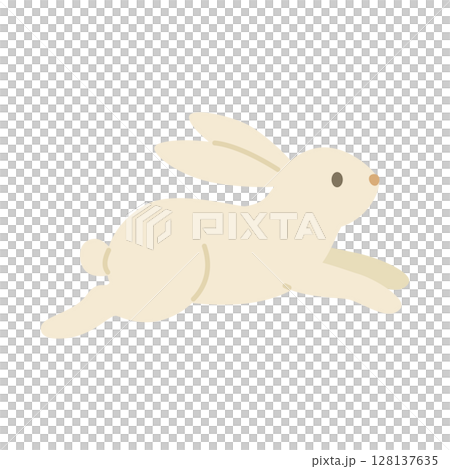 走るうさぎのかわいいイラスト 走るうさぎのかわいいイラスト 128137635