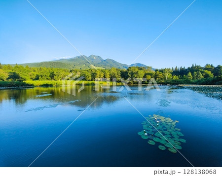 いもり池と妙高山（夏） 128138068