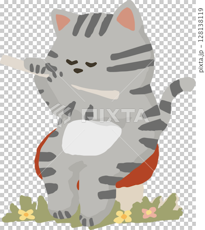 Flute-playing Cat Brass Band 128138119