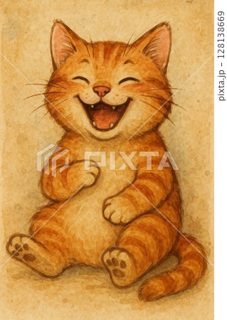 笑う猫 128138669