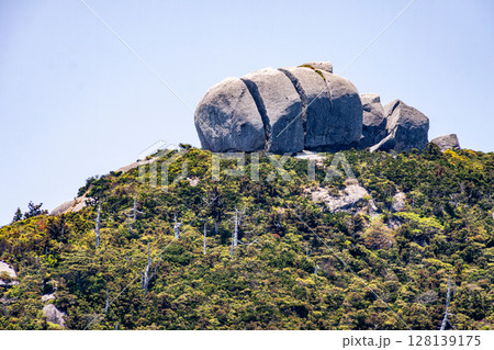 トーフ岩　高盤岳山頂　世界自然遺産屋久島(春 128139175