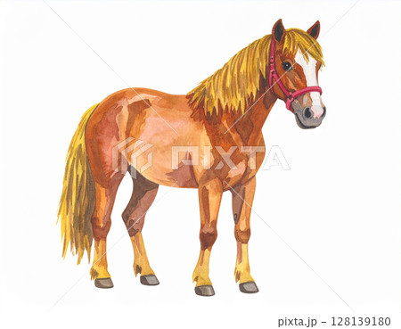 馬　干支　生成AI　年賀状　 128139180